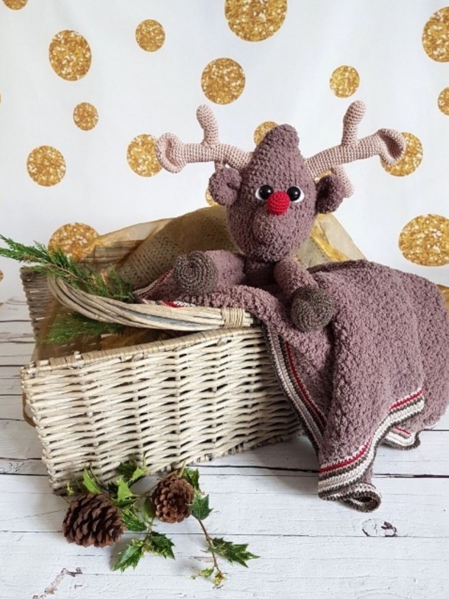 Knuffeldeken Rudolf  Rendier